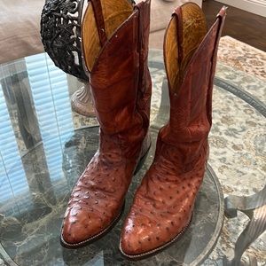 Nocona ostrich leather boots.